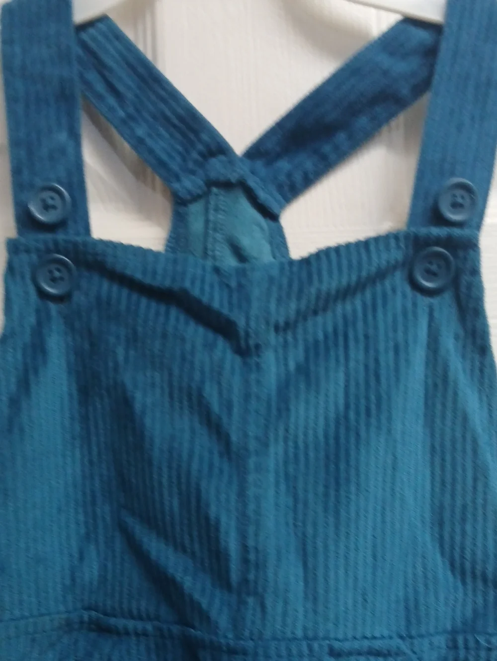 WONDER NATION Girls Overall Bibbed Style Dress Corduory Style Blue Size XS (4-5)